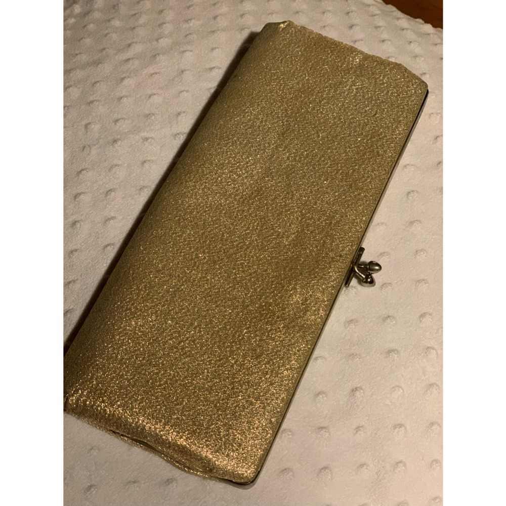 Gold Metallic Evening Clutch Wristlet